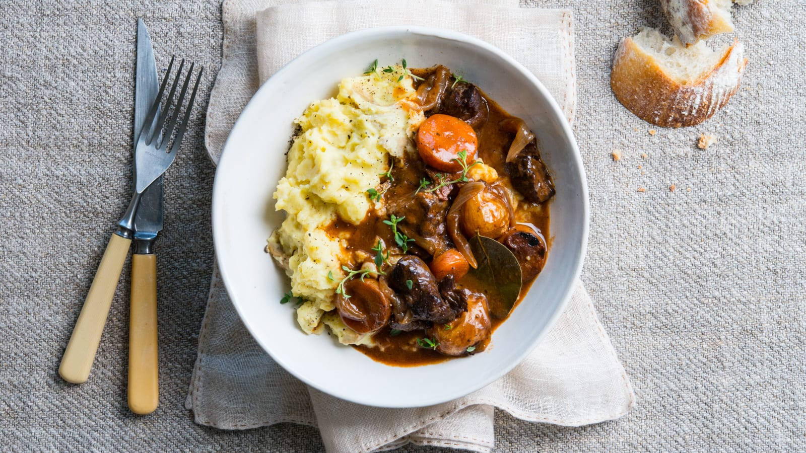 Beef Bourguignon Mashed Potato Dish Wallpaper