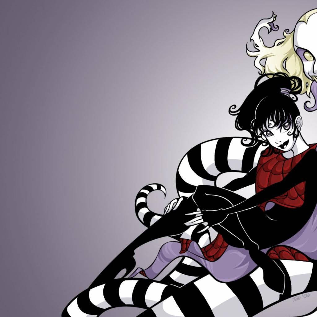 Beetlejuice Woman With Snake Wallpaper