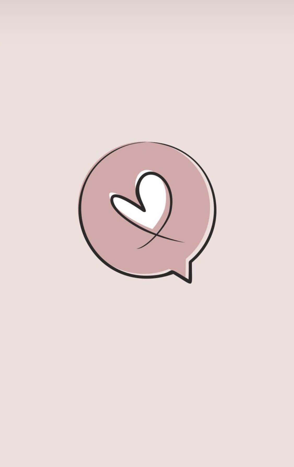 Beige Heart For Instagram Stories Wallpaper