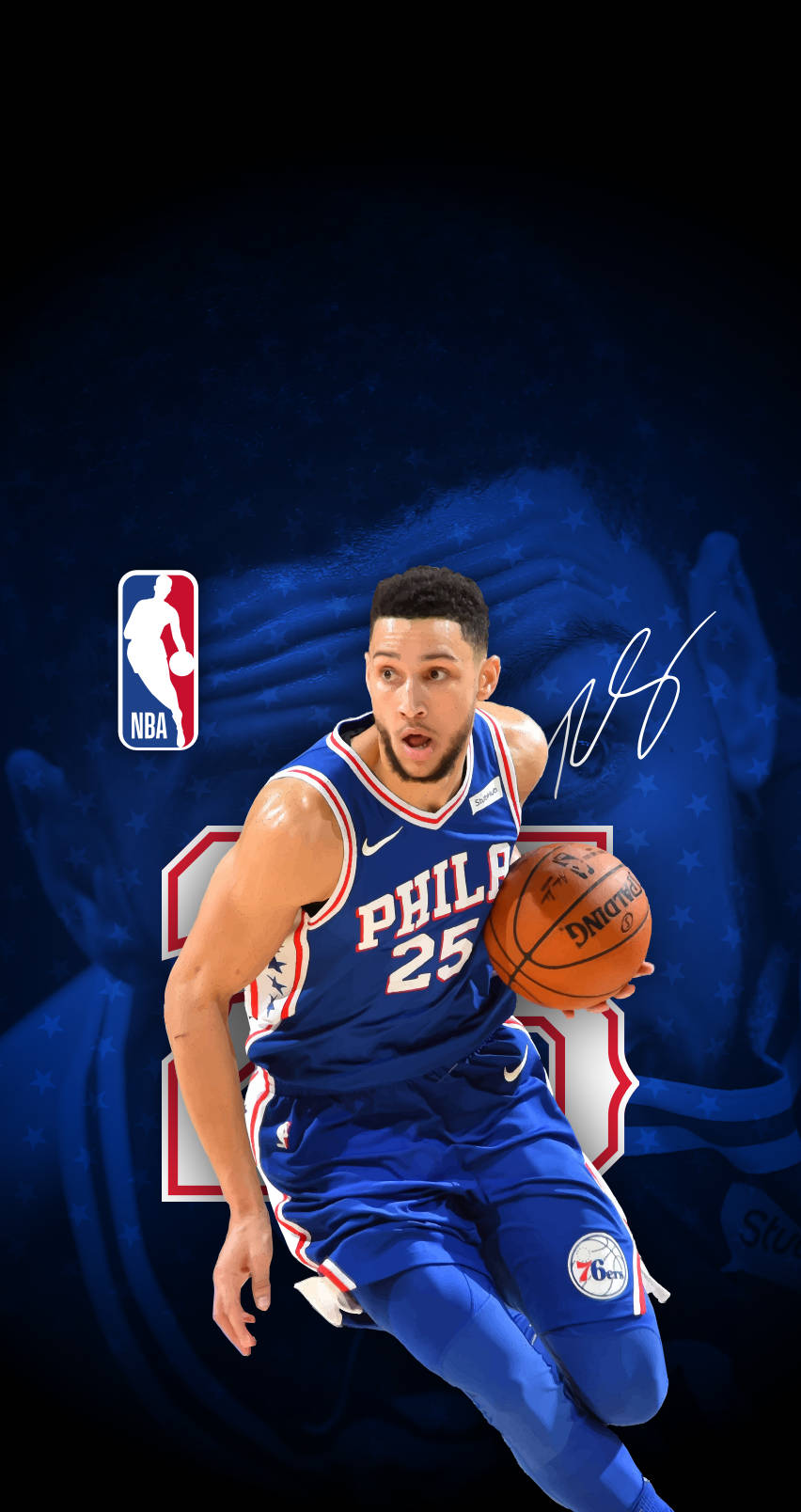 Ben Simmons Famous Nba Player Wallpaper