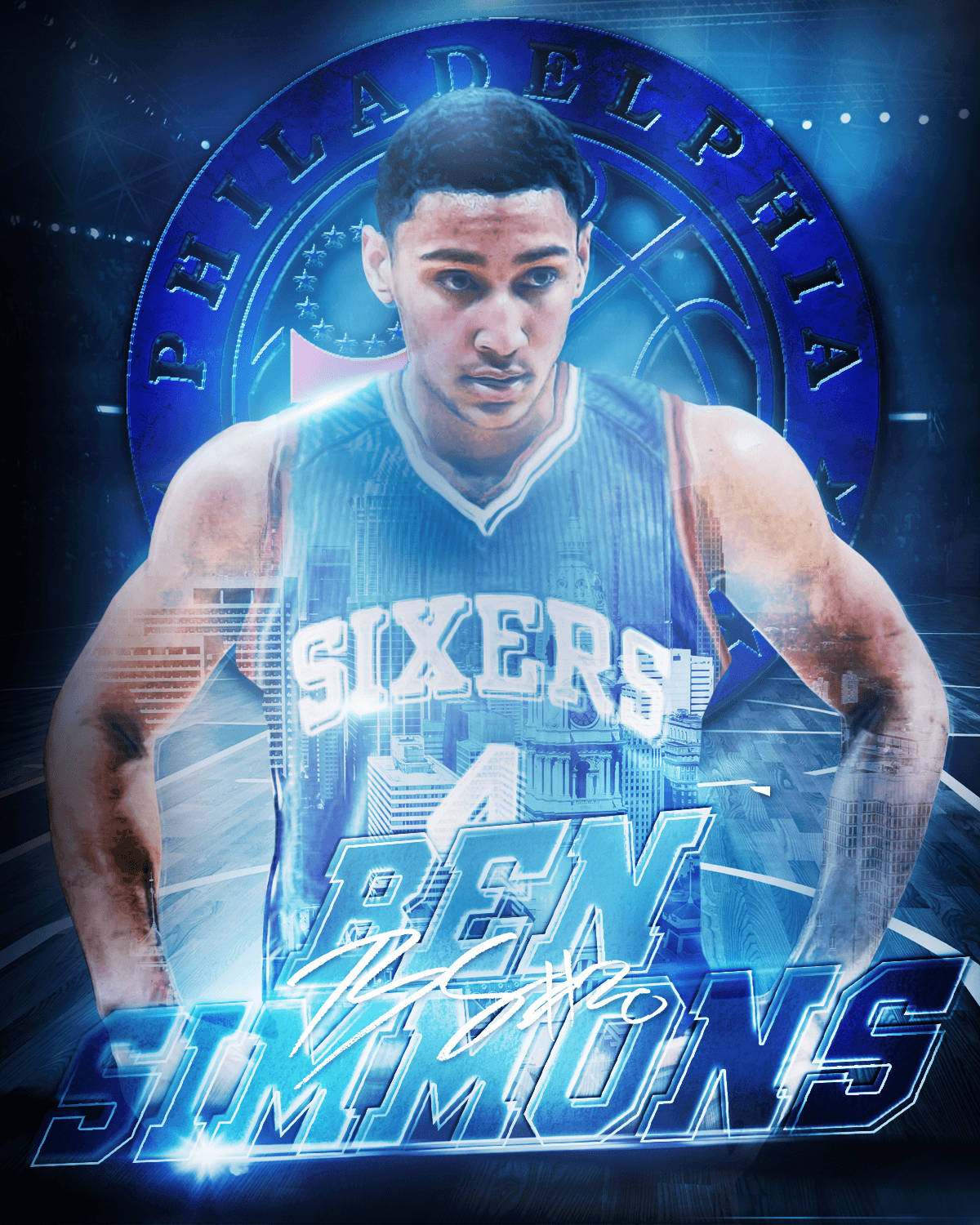 Ben Simmons Philadelphia Fan Art Wallpaper