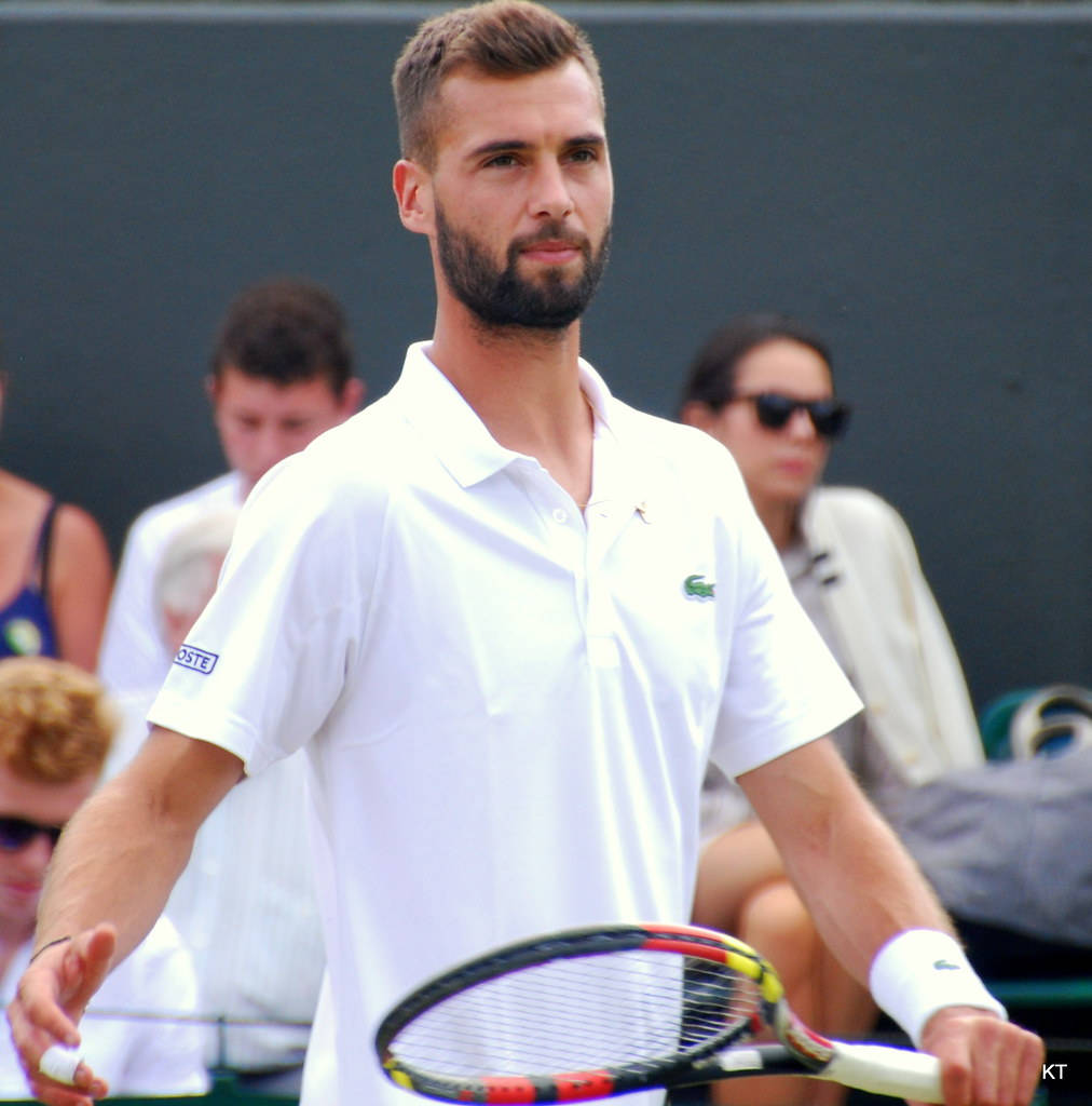 Benoit Paire White Tennis Shirt Wallpaper