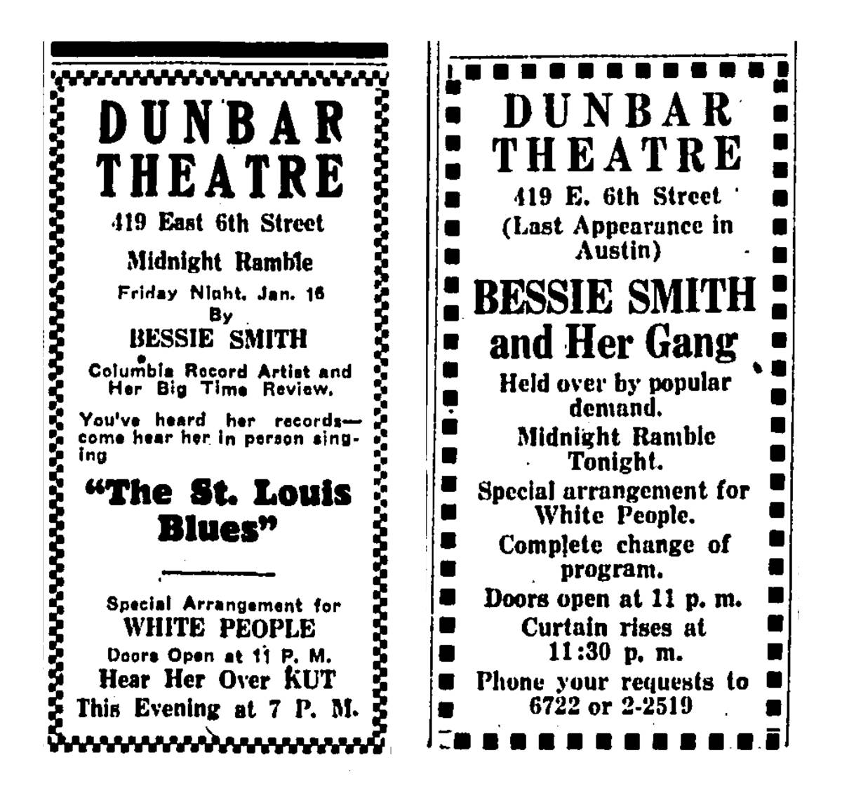 Bessie Smith Dunbar Theatre Poster Wallpaper