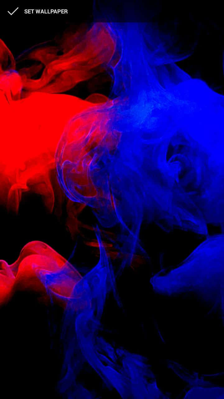 Best Amoled Red Blue Smoke Wallpaper