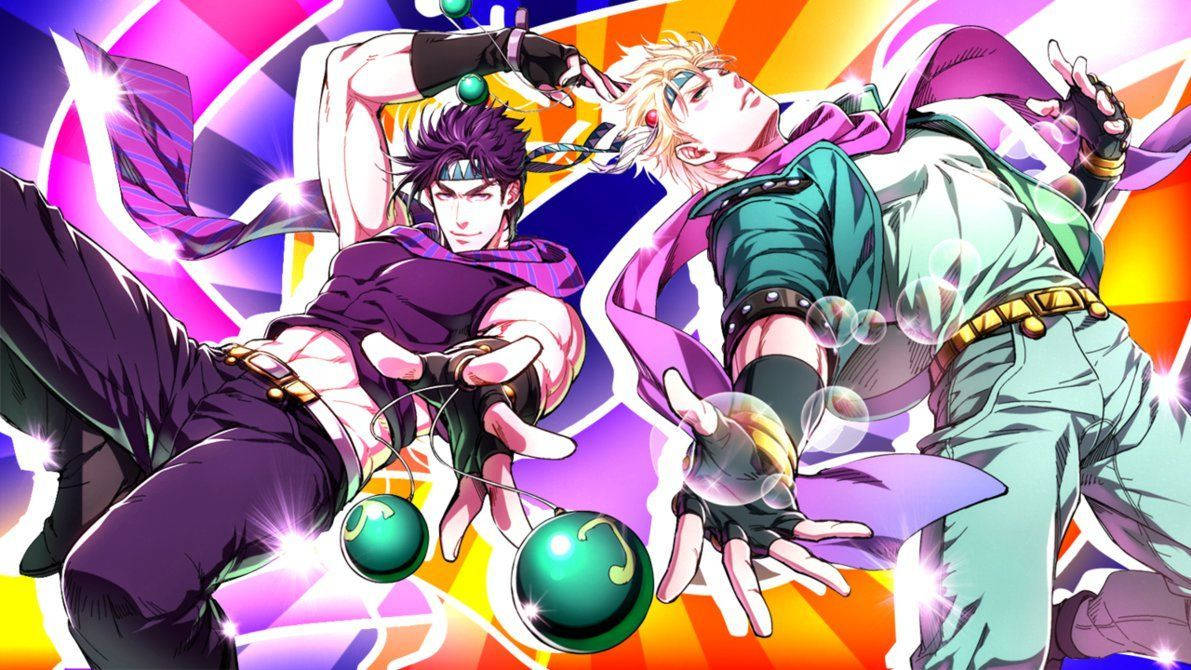 Best Buds, Joseph Joestar And Caesar Zeppeli, From Jojo's Bizarre Adventure Wallpaper