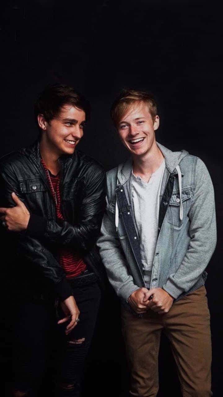 Best Friends Sam And Colby Having Fun. Wallpaper