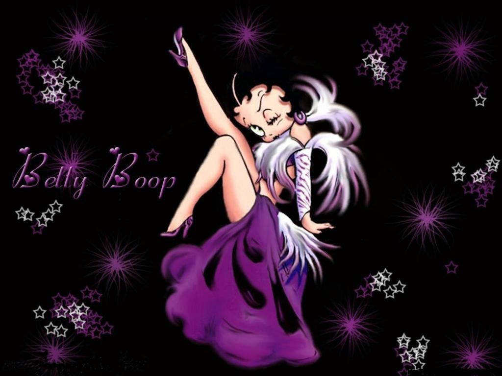 Betty Boop Purple Haute Couture Wallpaper