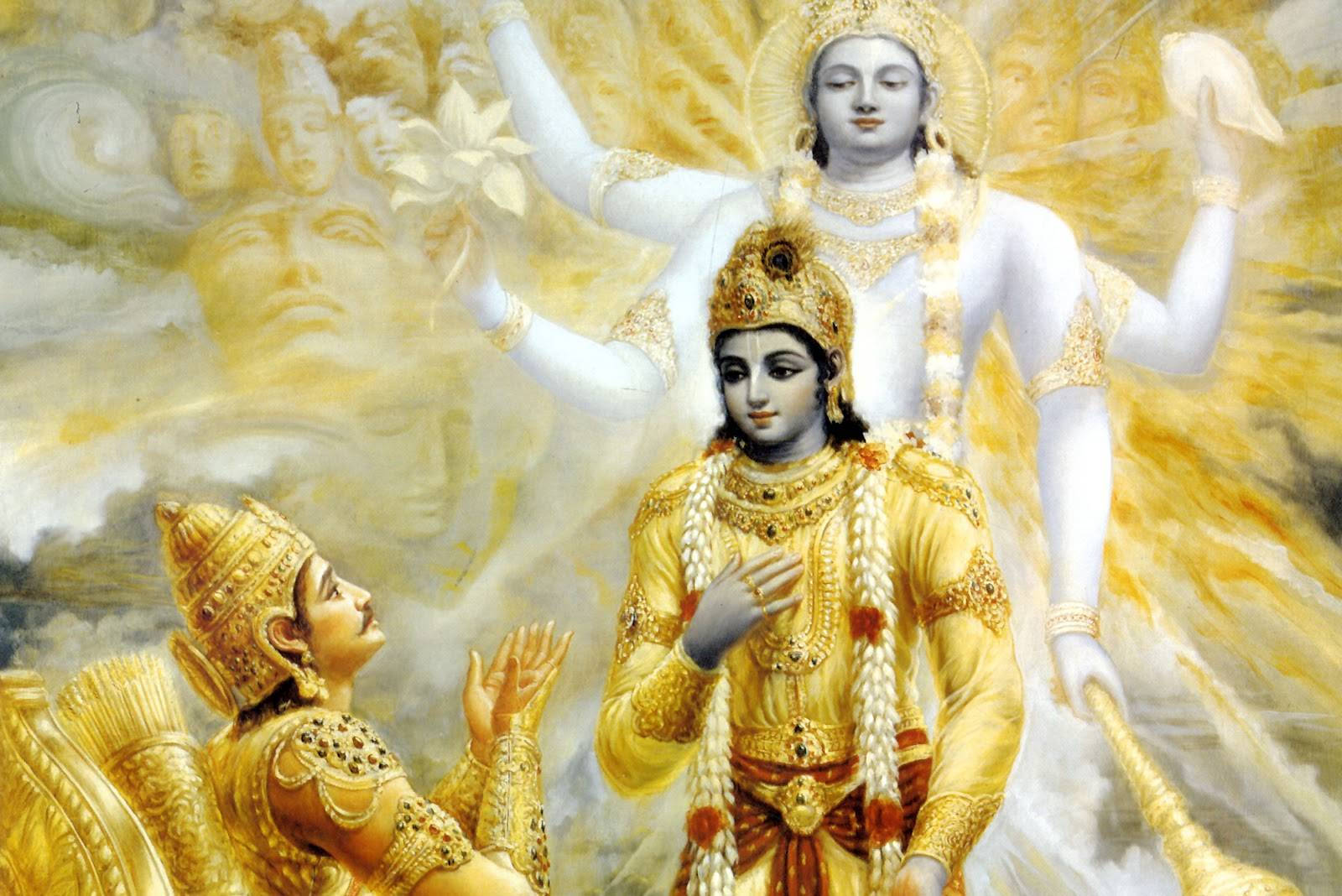 Bhagavad Gita Hindu Deities Wallpaper