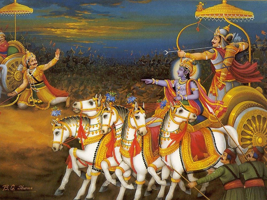 Bhagavad Gita Hindu Scripture Wallpaper