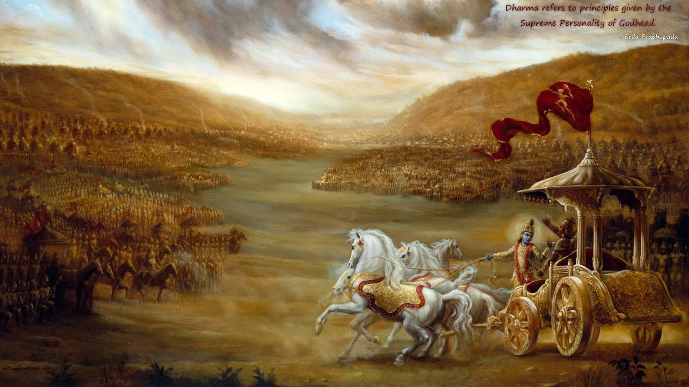 Bhagavad Gita Kurukshetra War Wallpaper