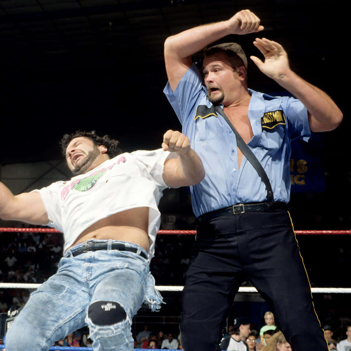 Big Boss Man Wrestling Match Wallpaper