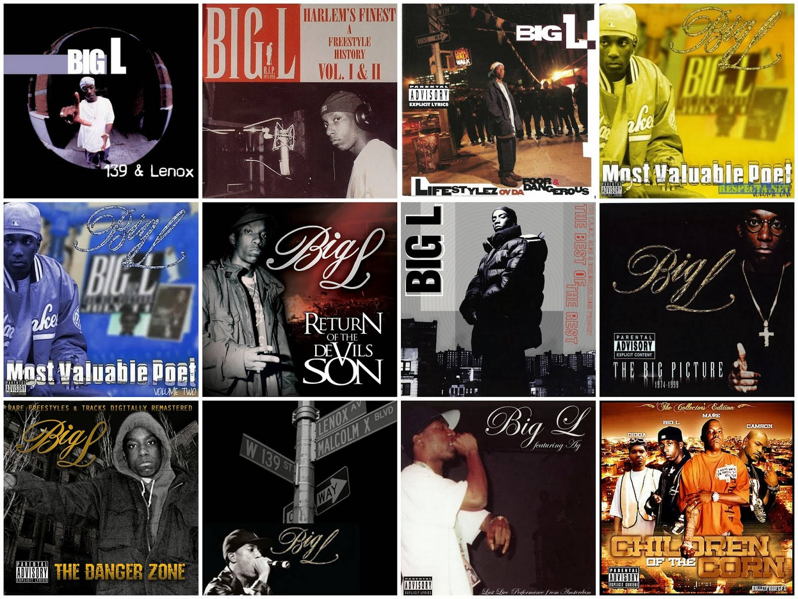 Big L Album Collage Wallpaper