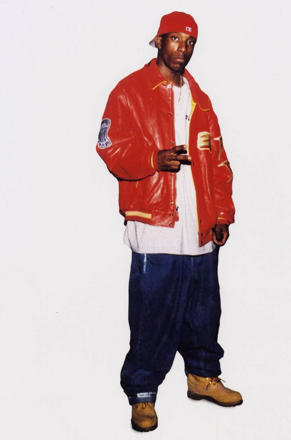 Big L In Red Yeezy Jackets Wallpaper