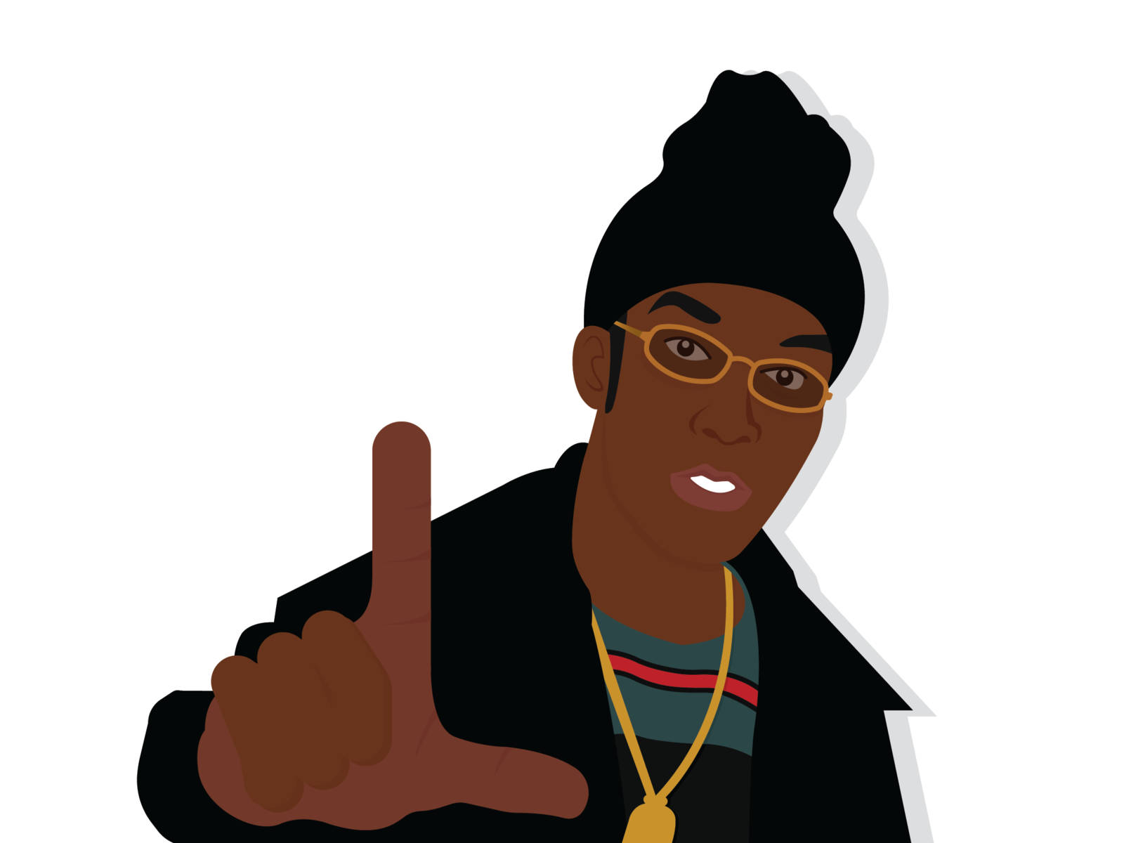 Big L Retro Character Art Wallpaper