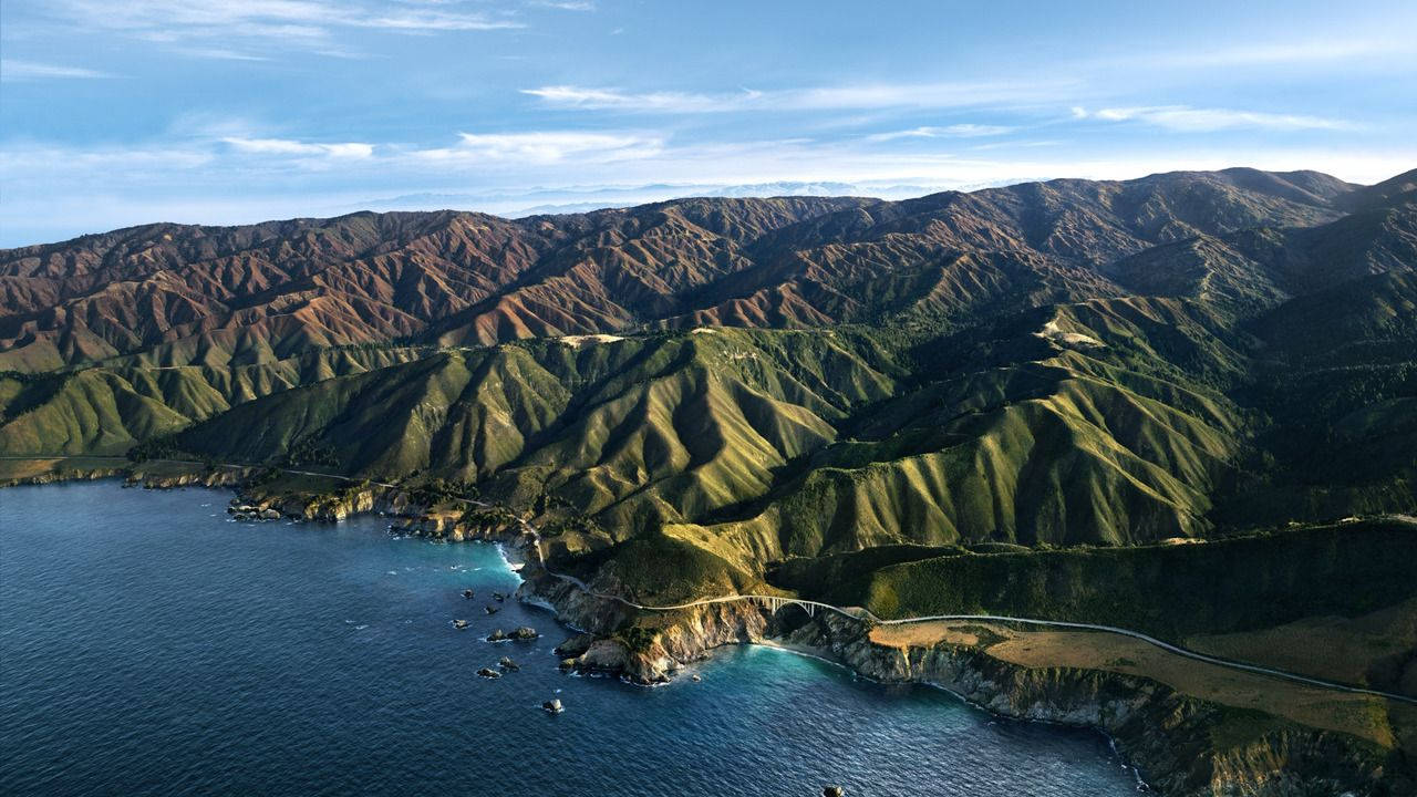 Big Sur Lush Green Mountainous Terrain Wallpaper