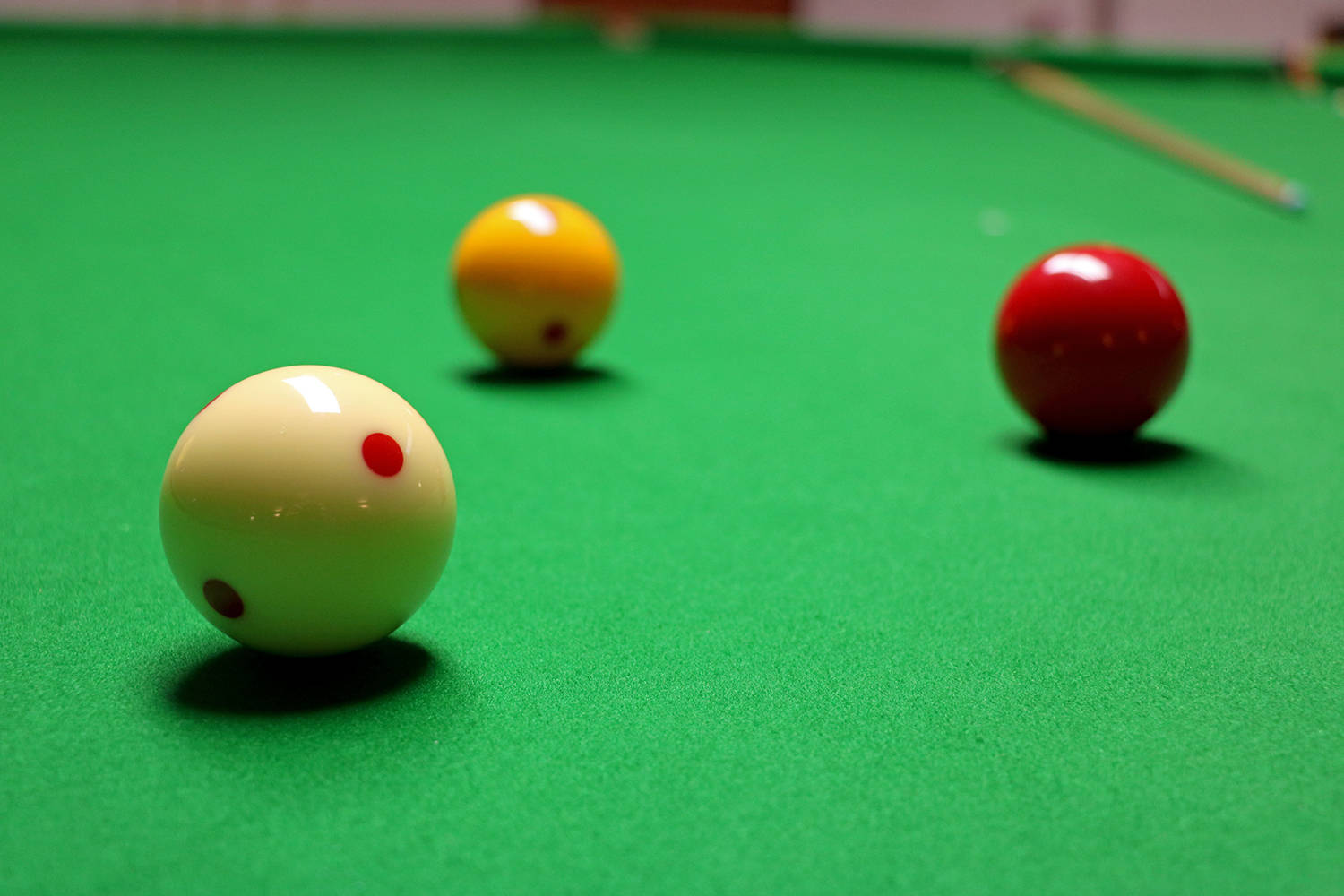 Billiards Three Balls On Pool Table Wallpaper