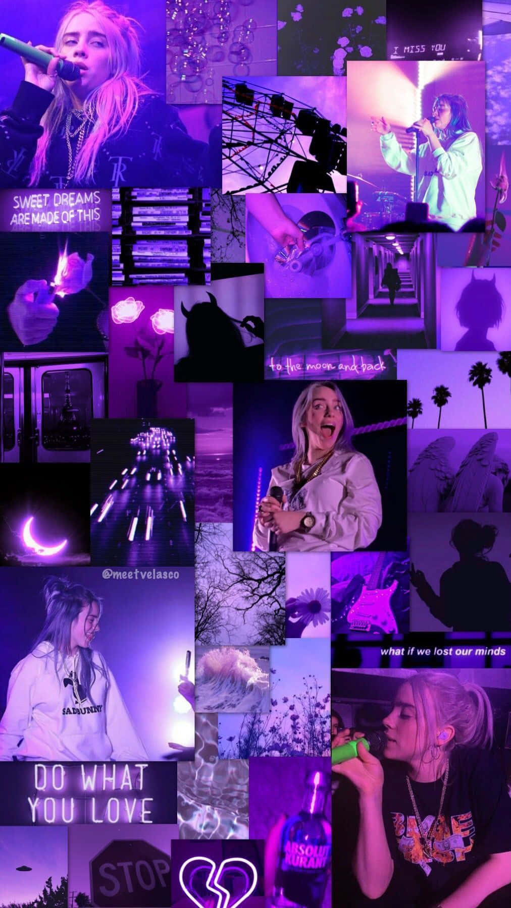 Billie Eilish In A Beautiful Purple Dress Wallpaper