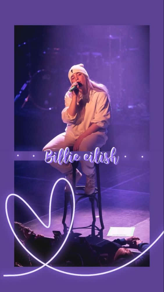 Billie Eilish Purple Heart Wallpaper