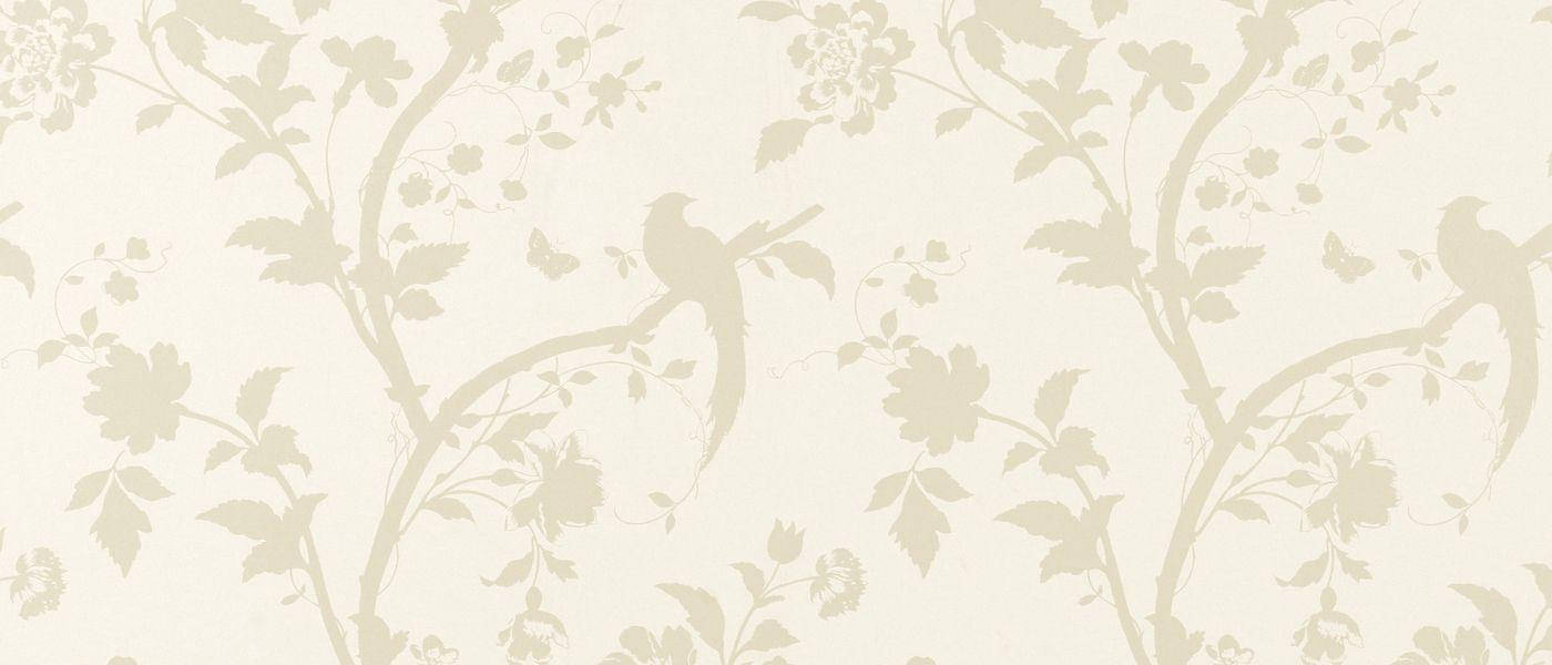 Bird Pattern Off White Wallpaper