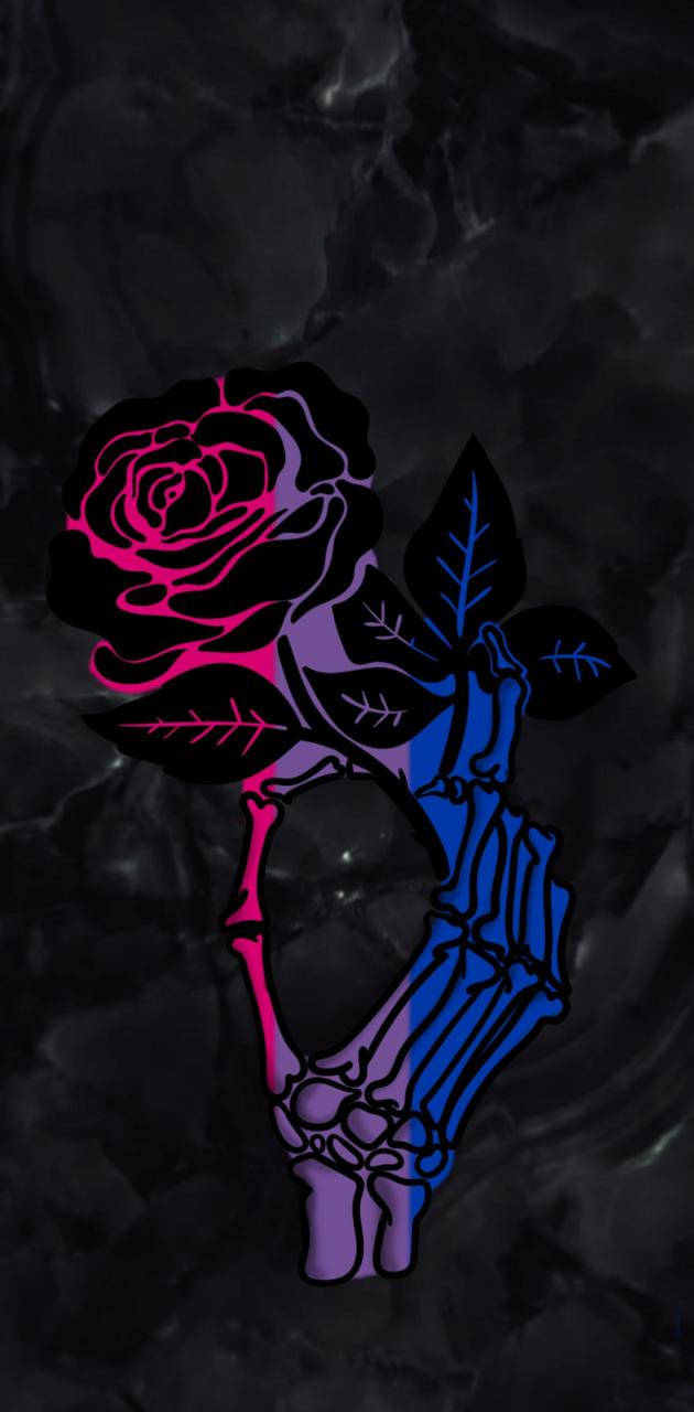 Bisexual Skeleton Hand Wallpaper