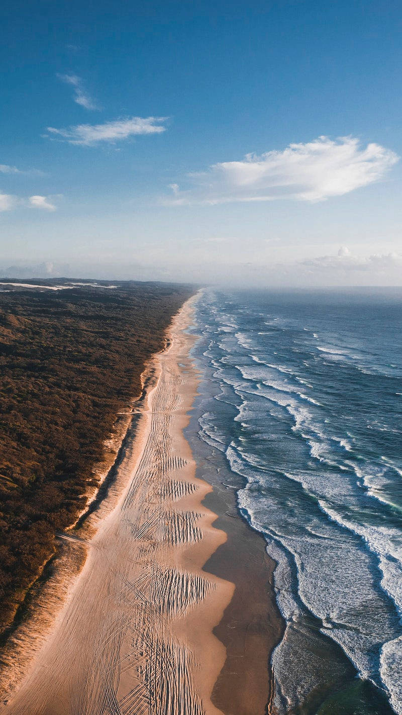 Black Aesthetic Iphone Beach Land Wallpaper