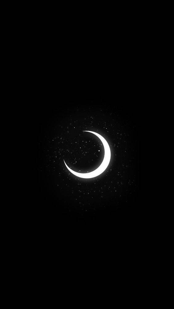 Black Aesthetic Iphone Crescent Moon Wallpaper