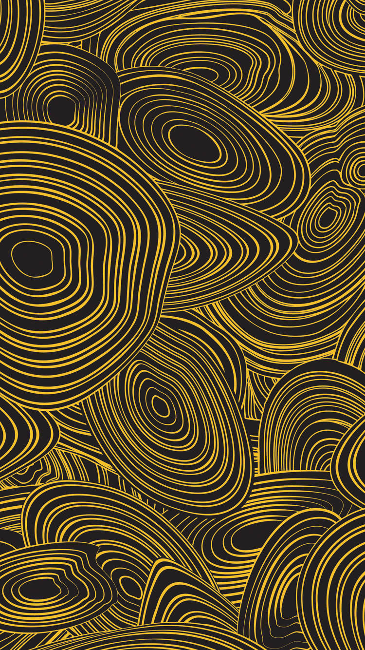 Black And Gold Abstract Inked Wallpaper