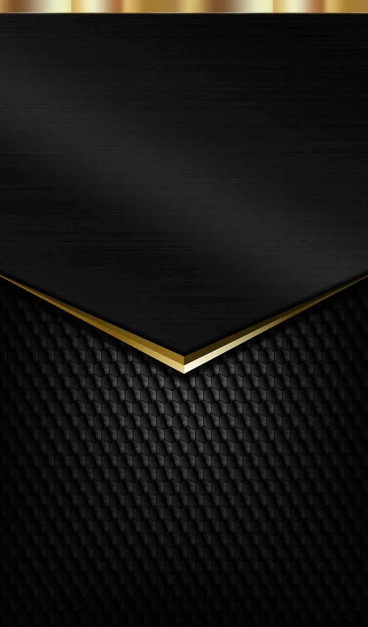 Black And Gold Enveloped Design Wallpaper