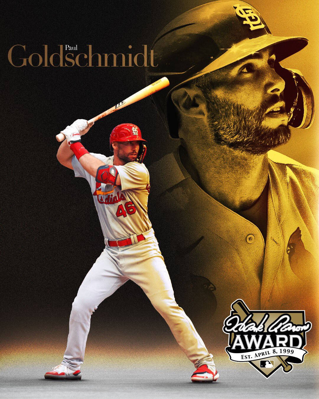 Black And Gold Paul Goldschmidt Wallpaper