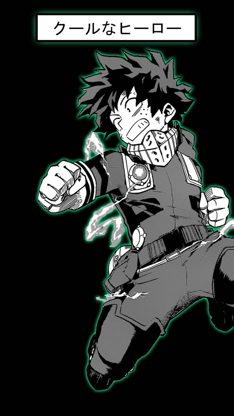 Black And Green Aesthetic My Hero Academia Midoriya Wallpaper