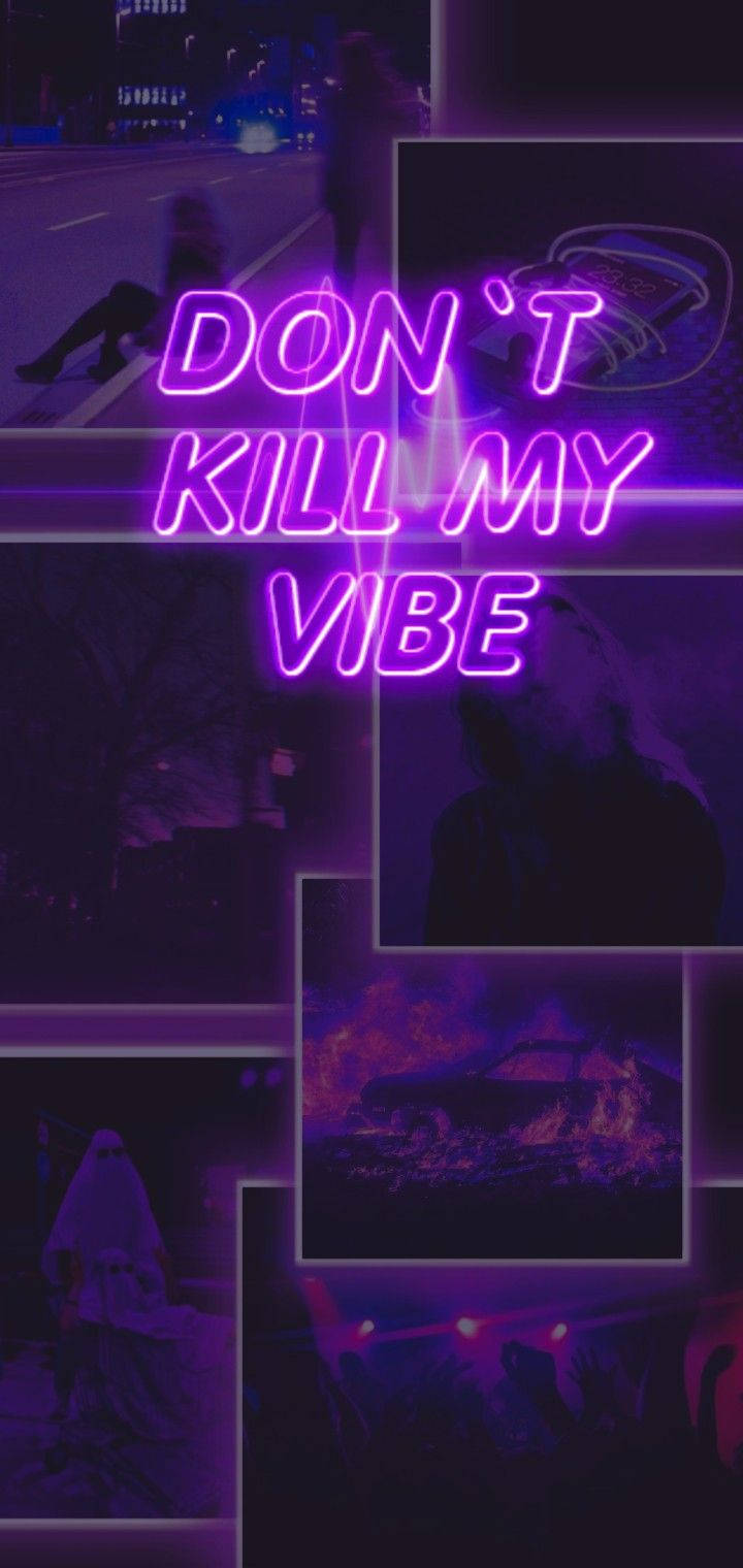 Black And Purple Aesthetic Vibe Wallpaper