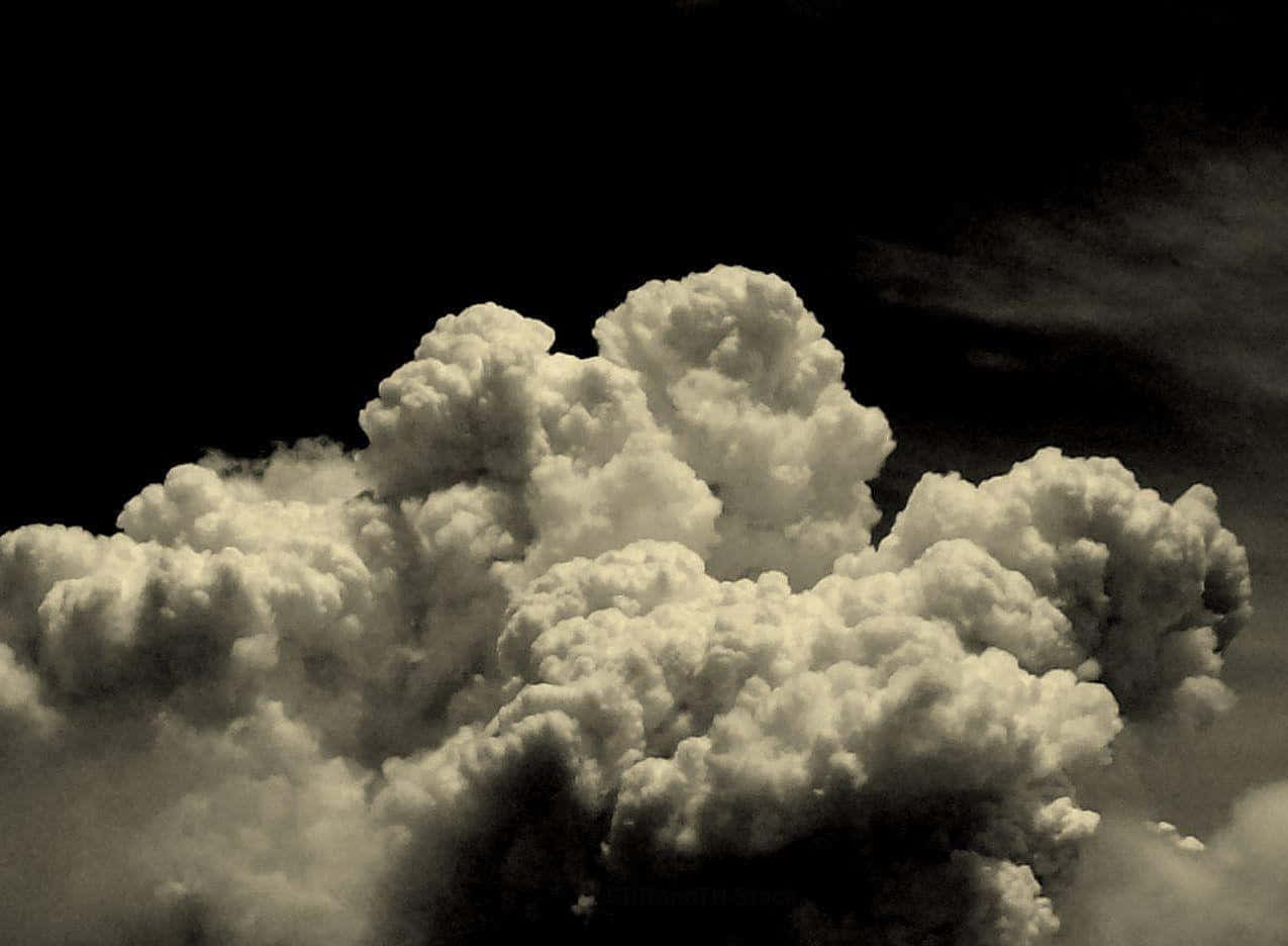 Black And White Cloud Volvanic Ashes Wallpaper