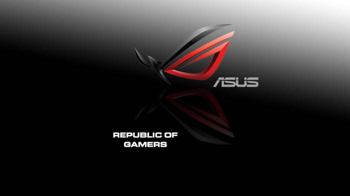 Black And White Gradient Asus Rog Logo Wallpaper