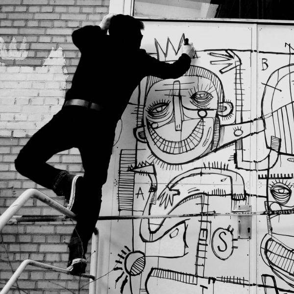 Black And White Graffiti By Joachim Wallpaper