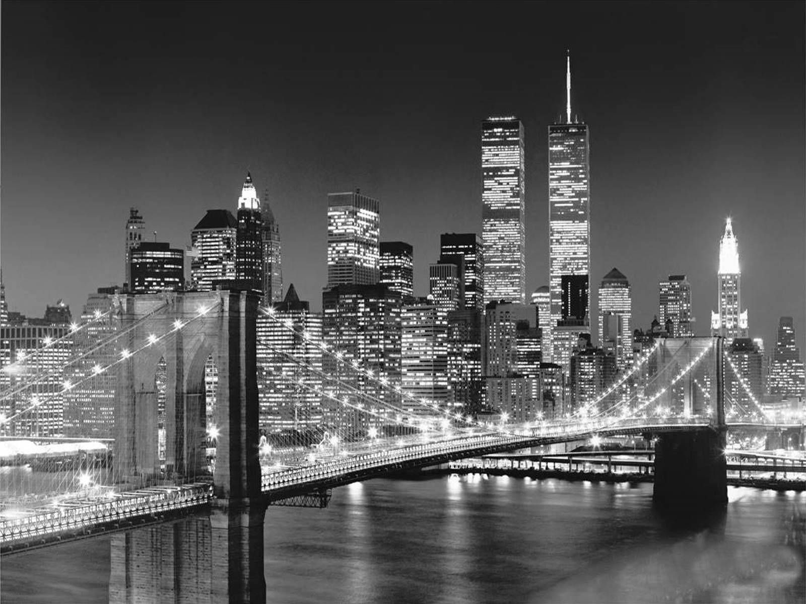 Black And White New York Aerial Shot Wallpaper