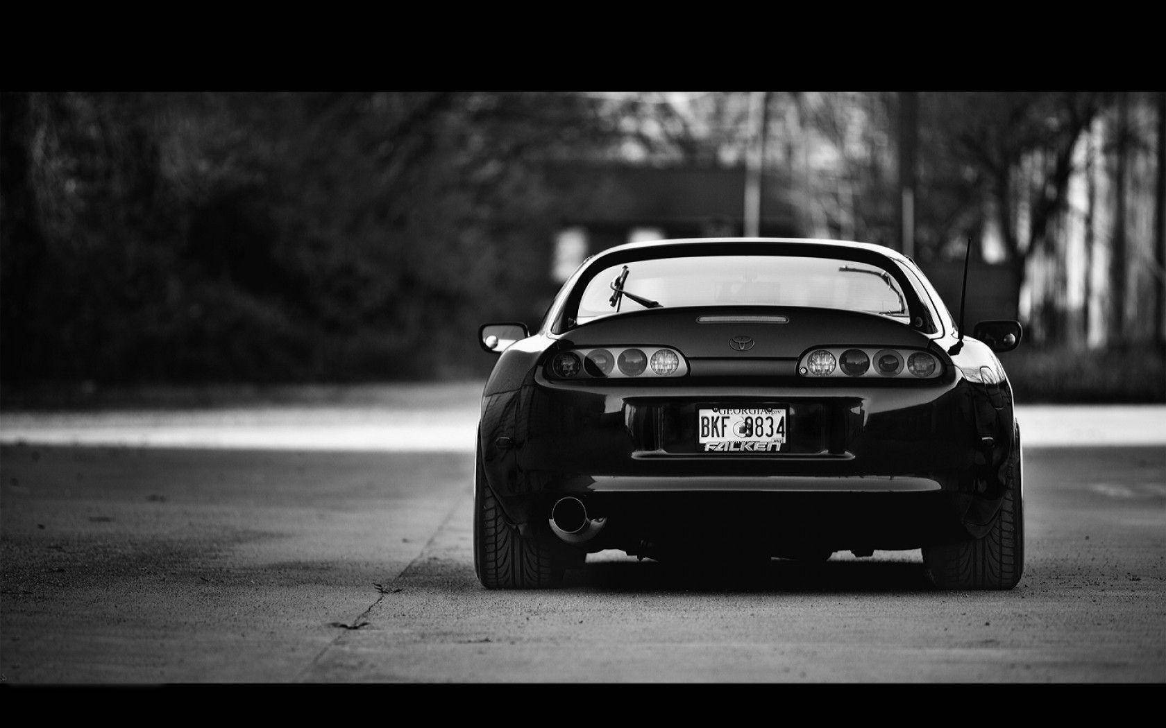 Black And White Toyota Supra Mk4 Wallpaper