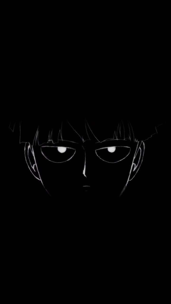 Black Background Mob Psycho Iphone Wallpaper