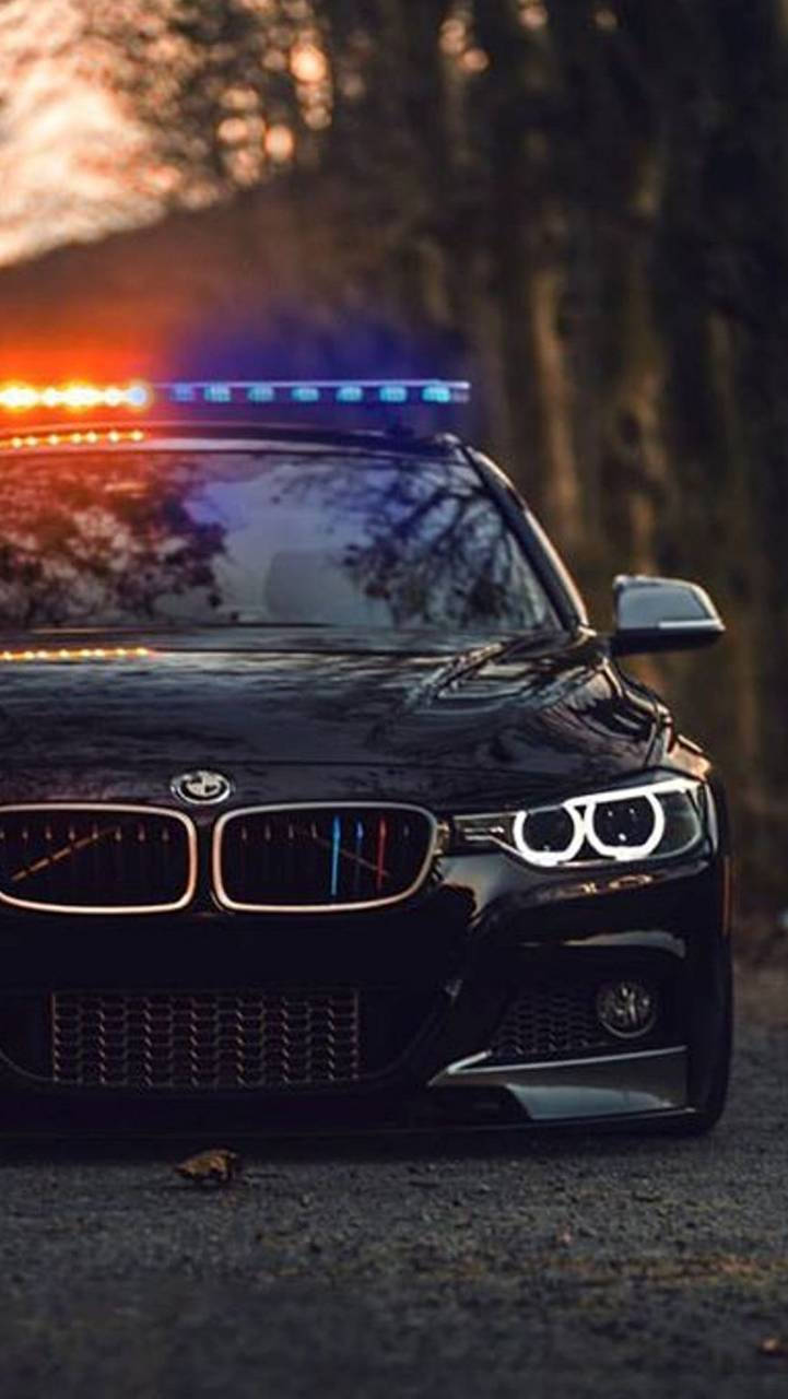 Black Bmw Police Car Wallpaper