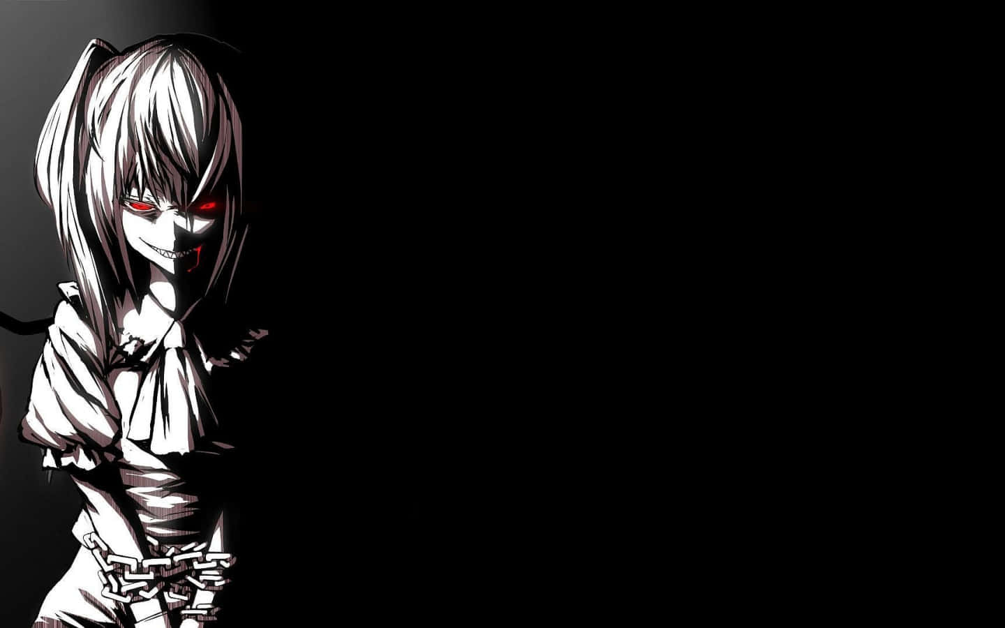 Black Devil Girl Aesthetic Desktop Wallpaper