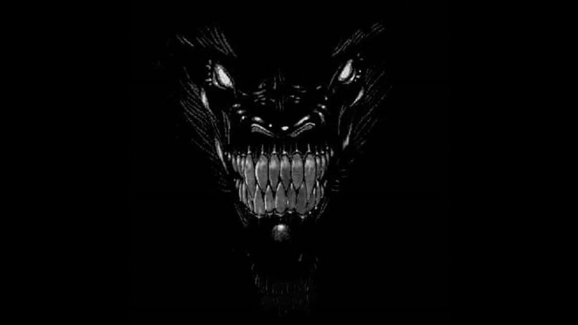 Black Dragon With Sharp Teeth Wallpaper