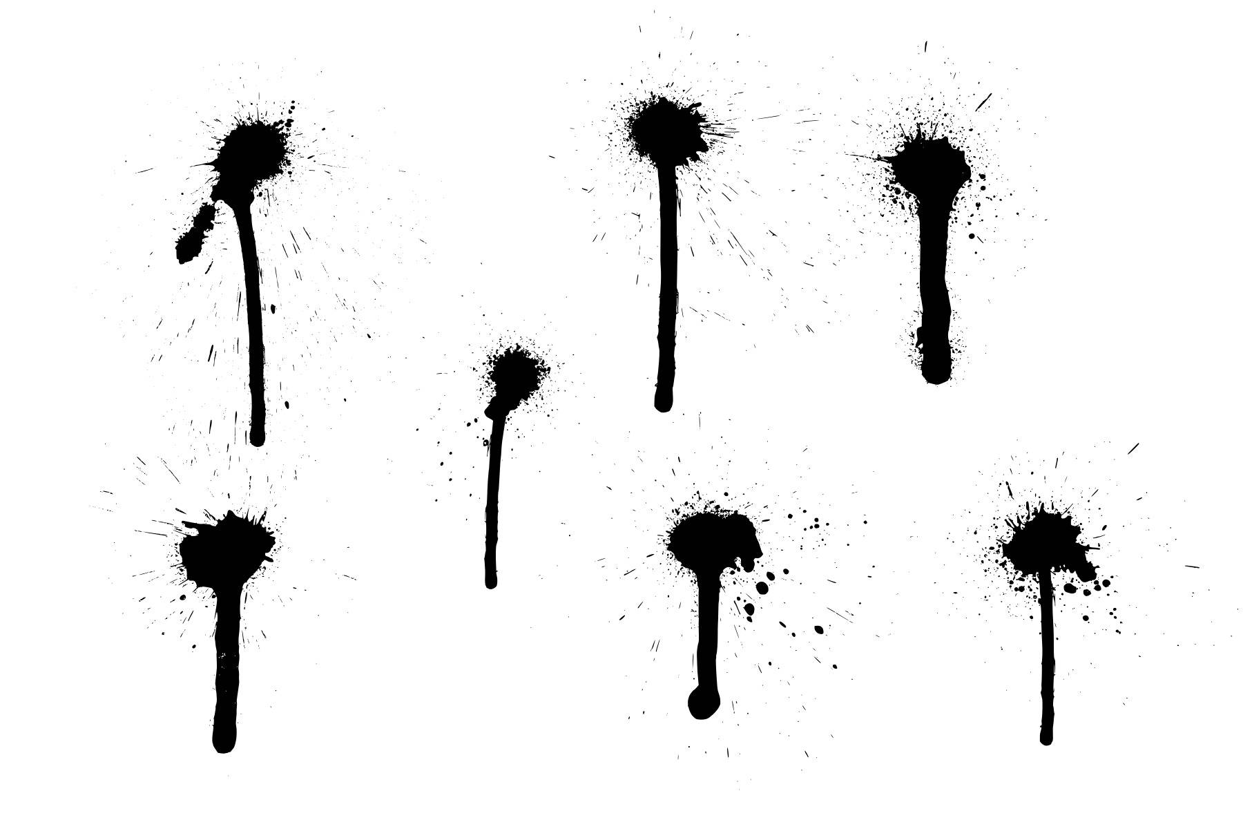 Black Drippy Blots Wallpaper