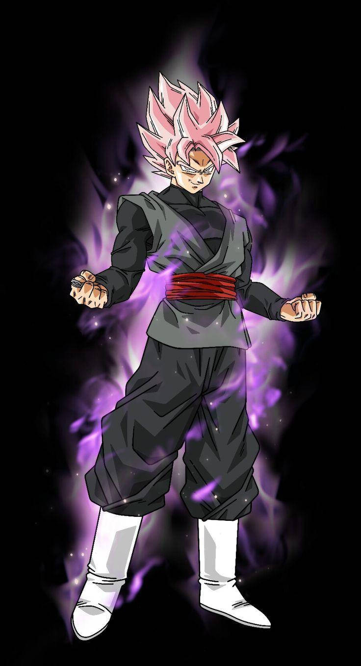 Black Goku In Pink Form Wallpaper