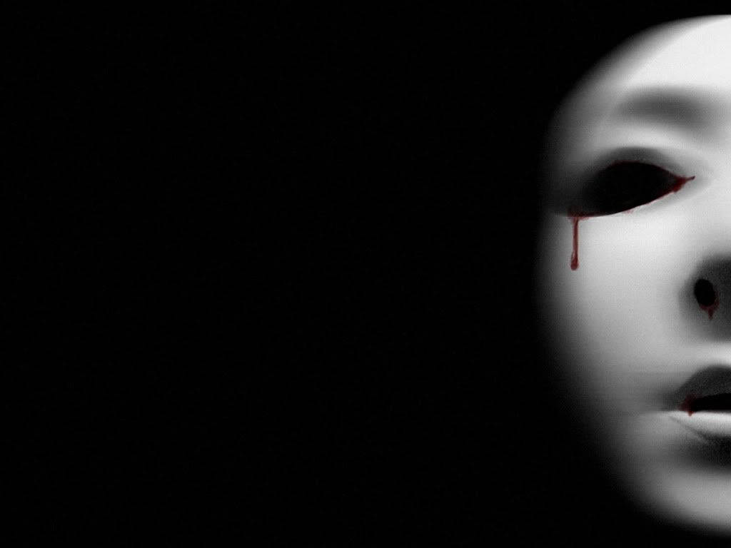 Black Horror Bloody Teardrop Wallpaper