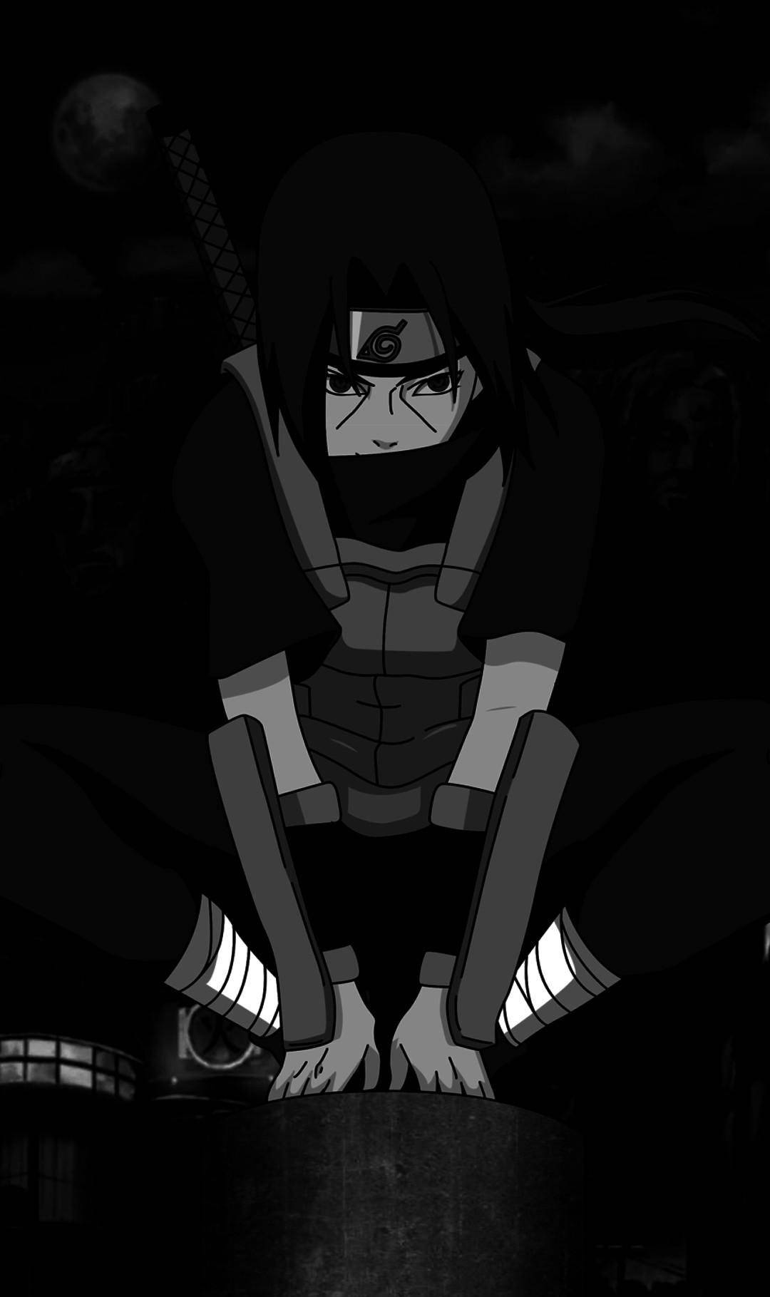 Black Itachi Phone Wallpaper