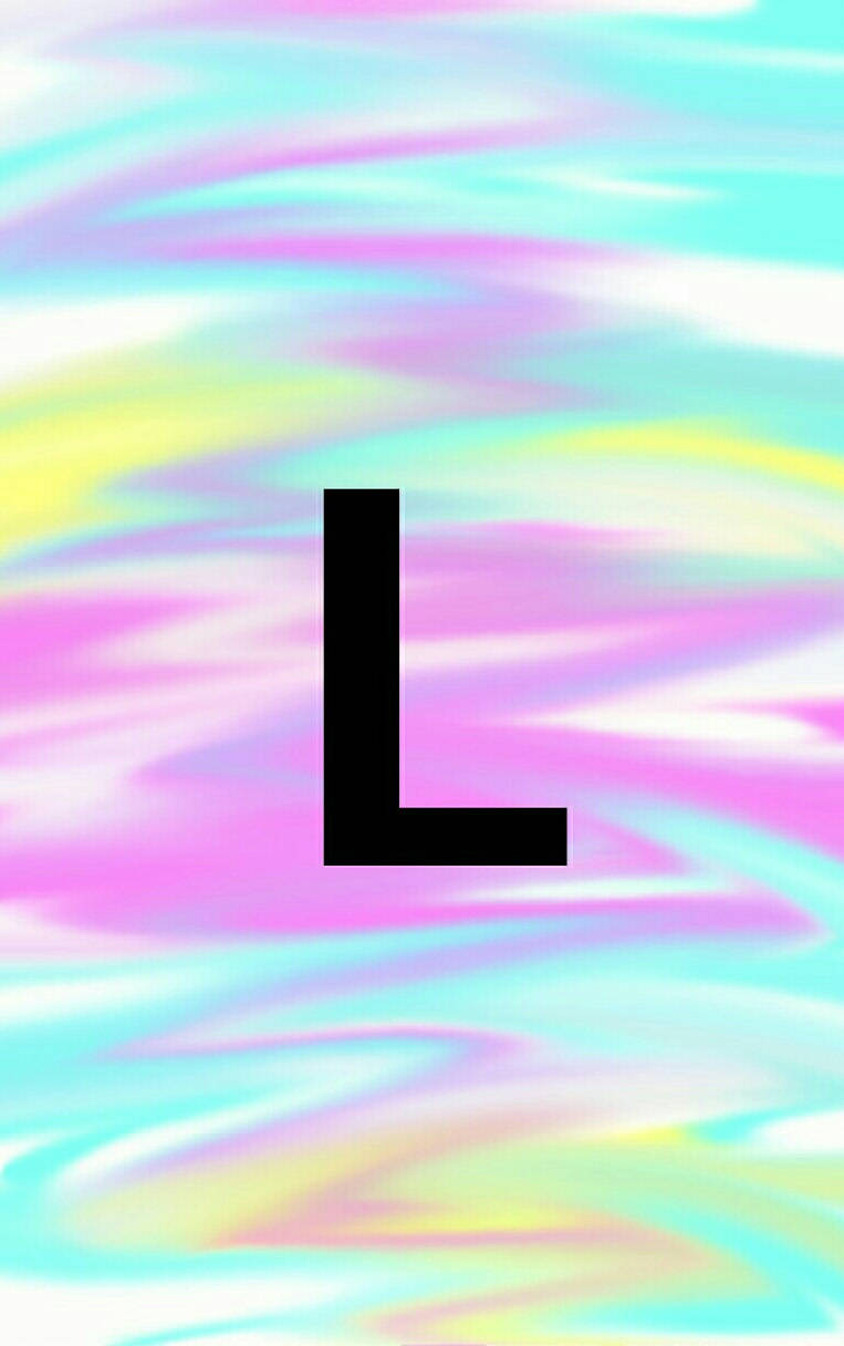 Black Letter L On Pastel Colors Wallpaper