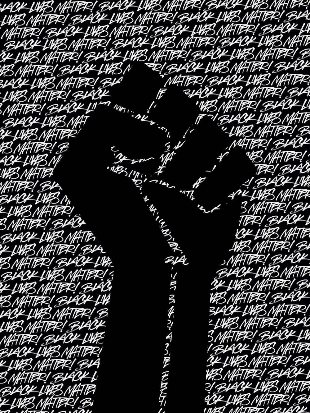 Black Lives Matter Words And Fist Wallpaper