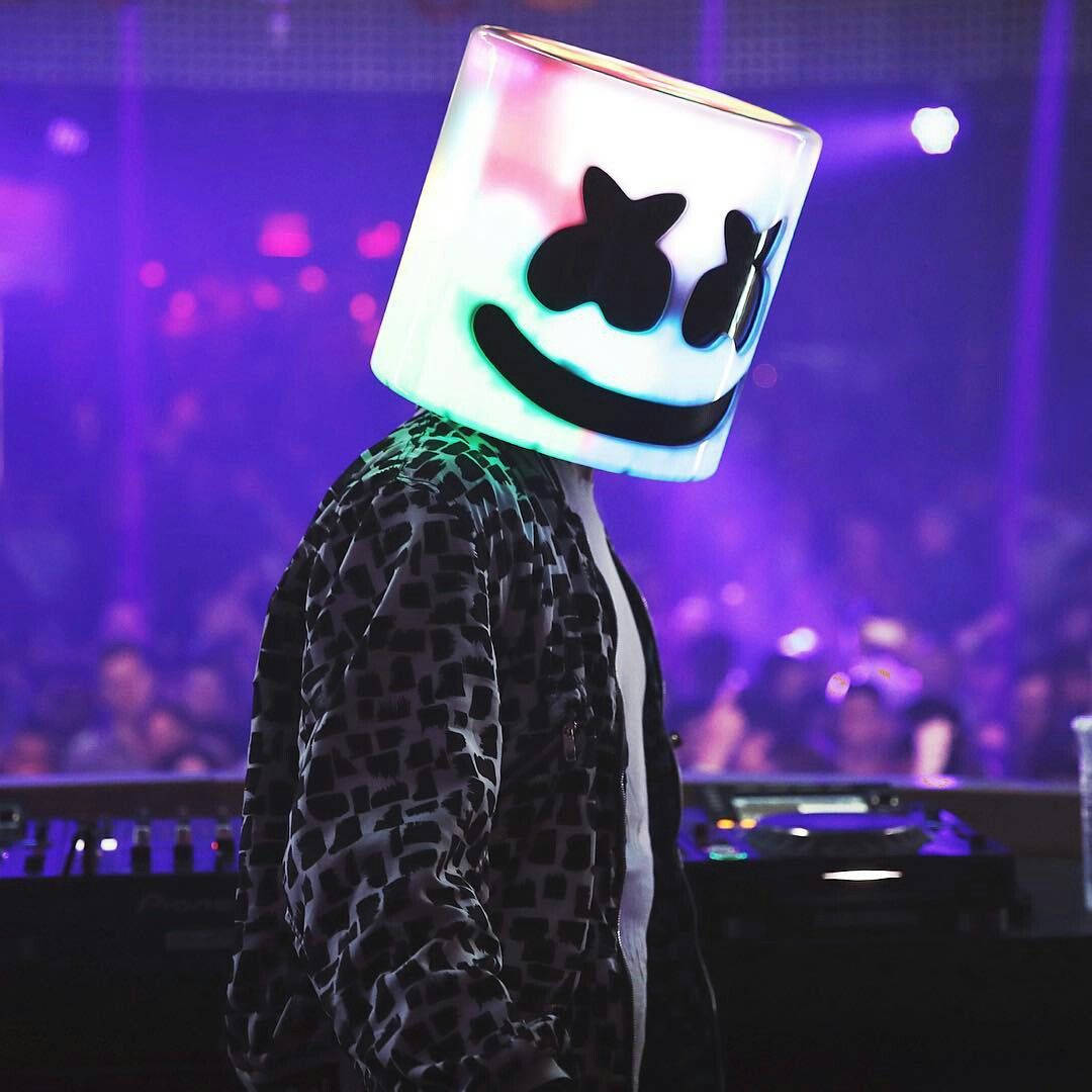 Black Marshmello Concert Scene Wallpaper