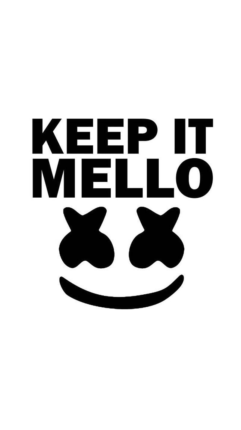 Black Marshmello Keep It Mello Wallpaper