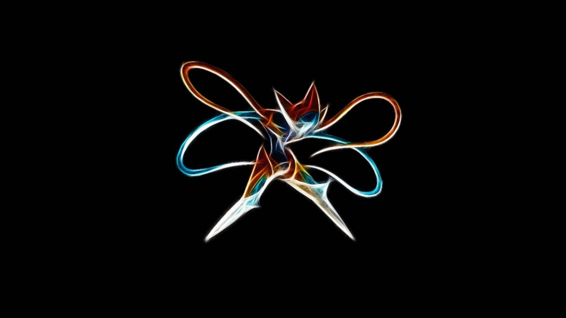 Black Minimalist Attack Form Deoxys Wallpaper