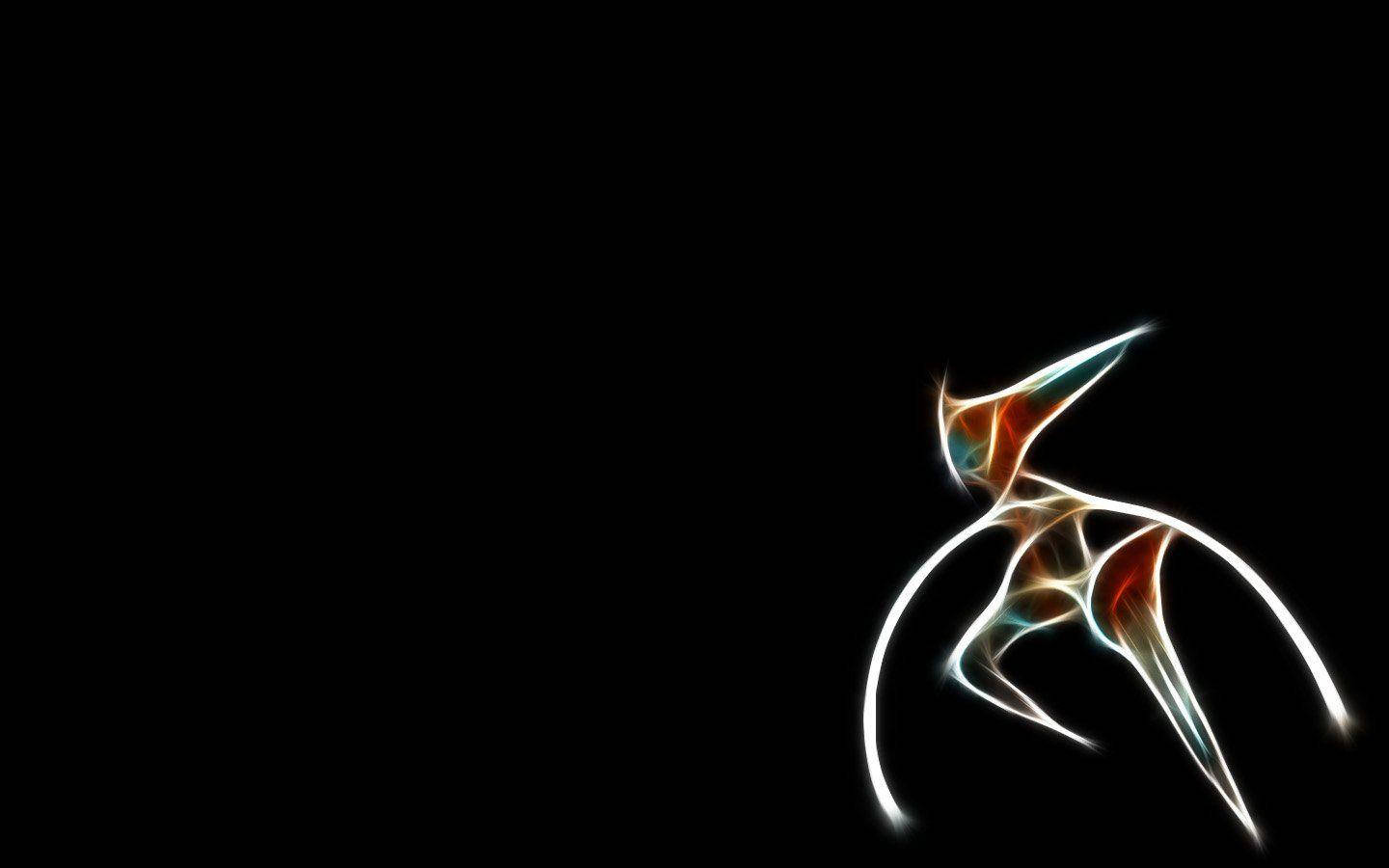 Black Minimalist Deoxys Wallpaper